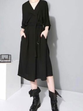 Marigold shadows Aragon dress with pockets